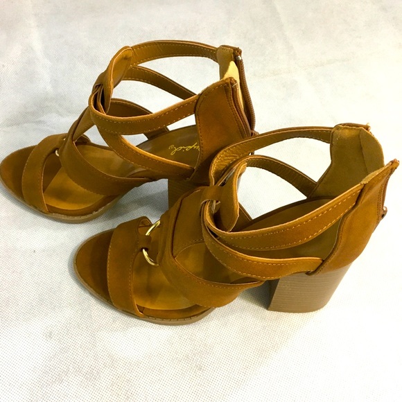 Brown Qupid Heeled Sandals - Picture 4 of 4